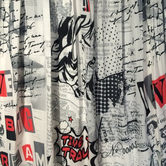 Dolcezza Womens Pleated Skirt Small Paris Travel Fashion Print Polyester - Picture 2 of 10